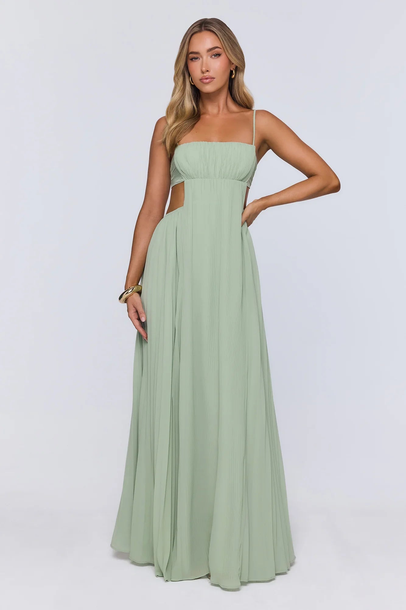 Polished Agenda Maxi Dress Sage