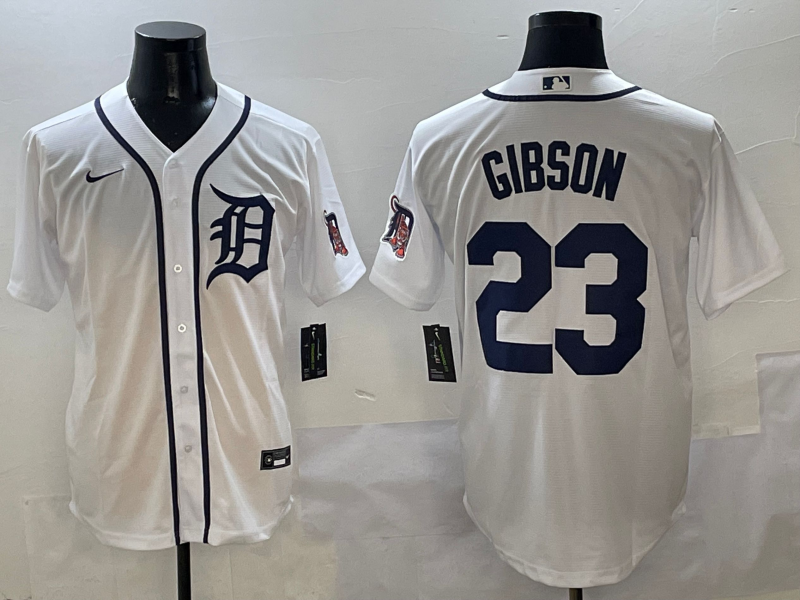 Men's Detroit Tigers Kirk Gibson #23 White Home Replica Player Jersey