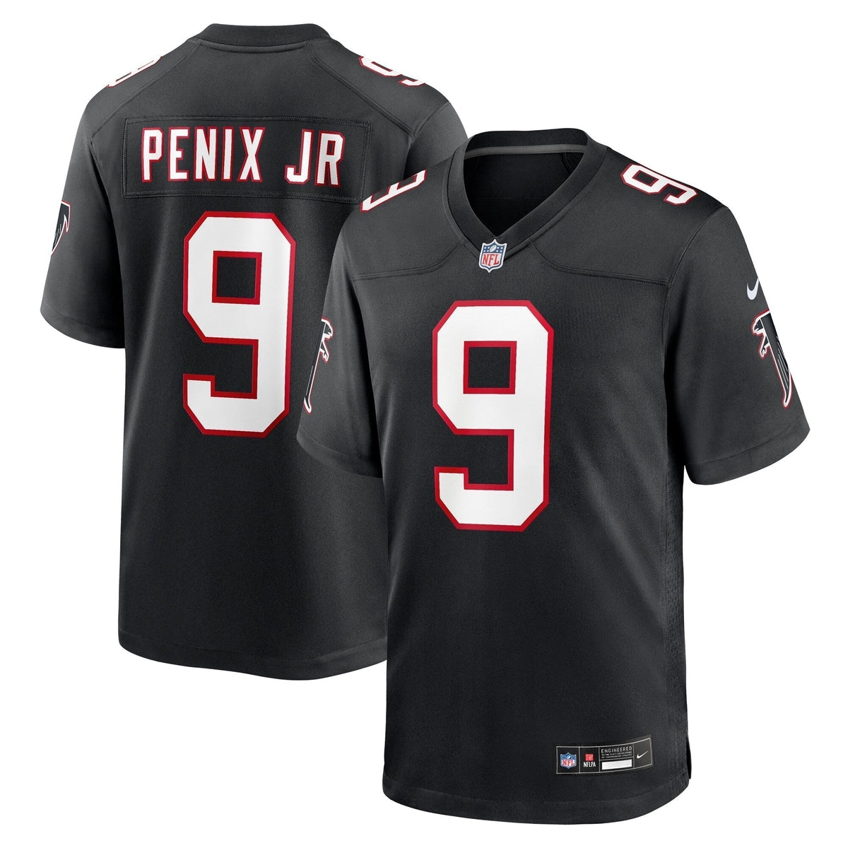 Michael Penix Jr. Atlanta Falcons Nike Throwback Game Jersey -  Black