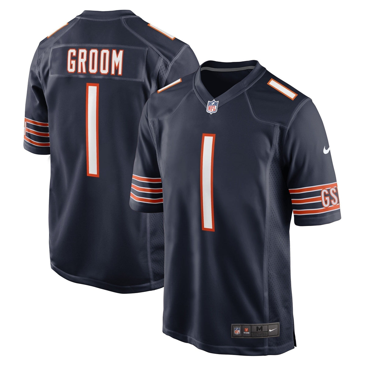 Number 1 Groom Chicago Bears Nike Game Jersey - Navy