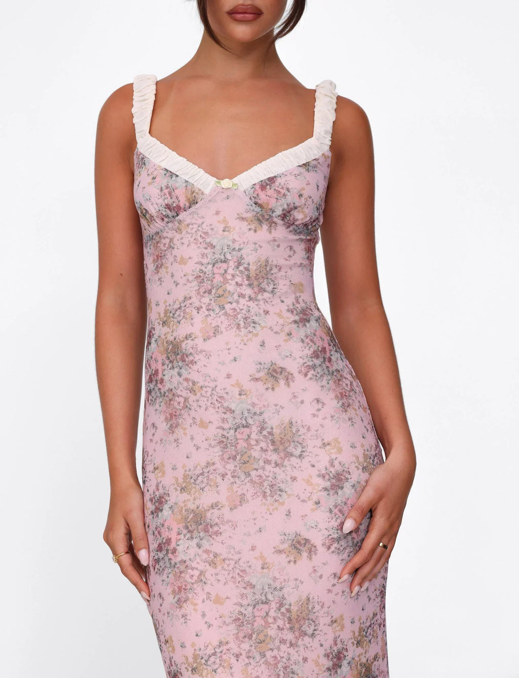 AMARAN DRESS - PINK : CAMO FLORAL