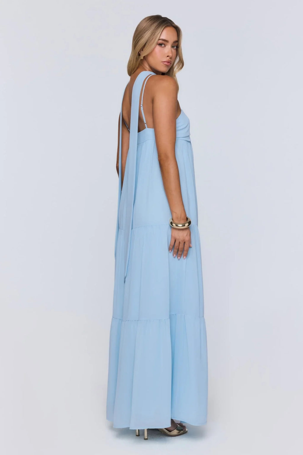 Flowing Sea Maxi Dress Blue