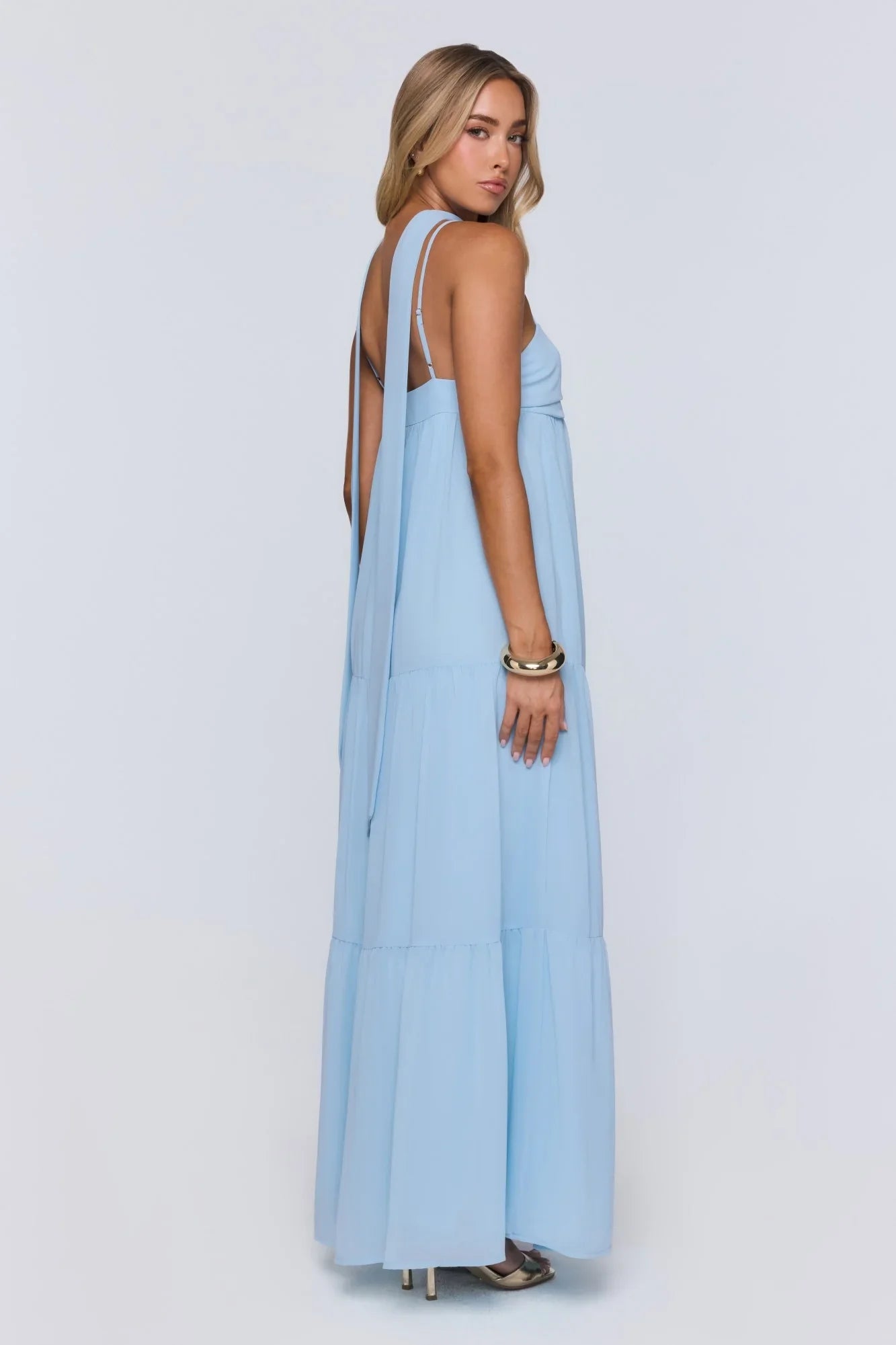Flowing Sea Maxi Dress Blue