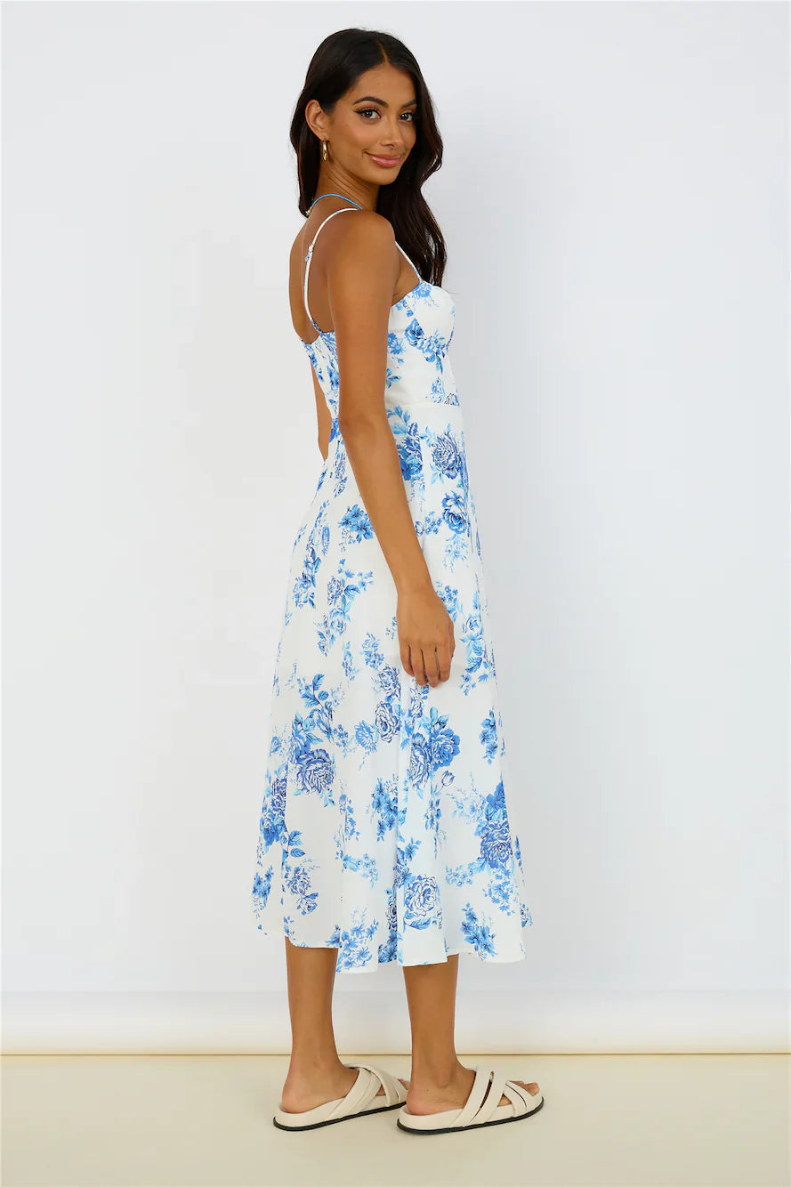 Violet Skies Midi Dress Blue