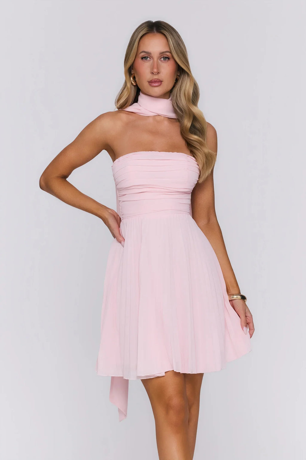 Hot Girl Holiday Strapless Mini Dress Pink