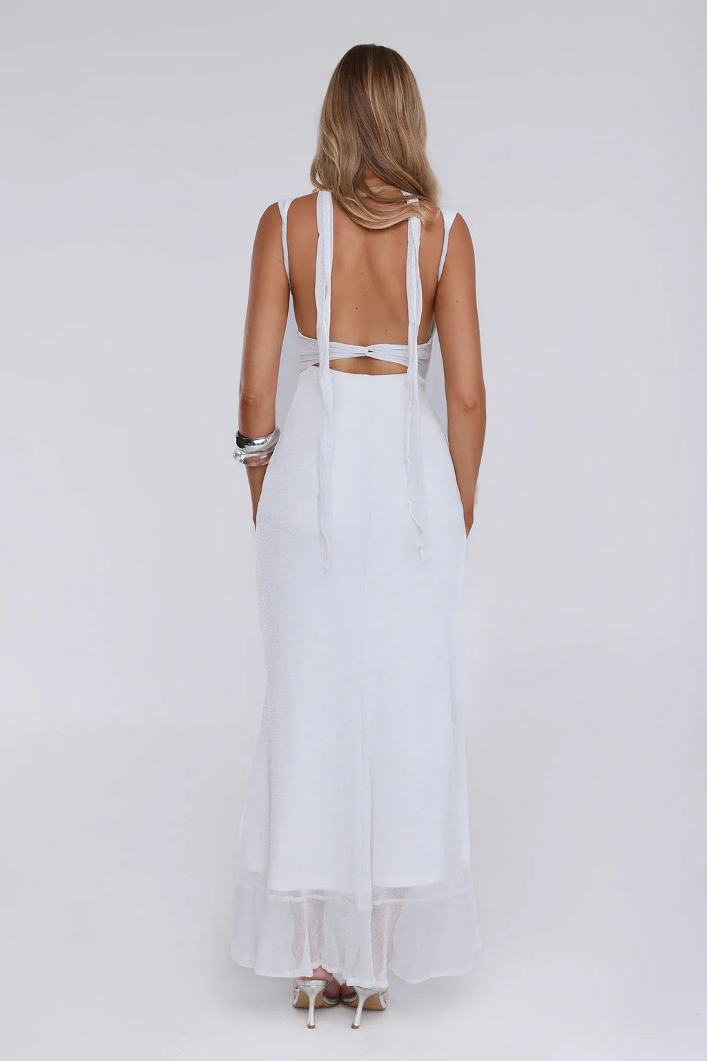 Glow In Twilight Maxi Dress Silver