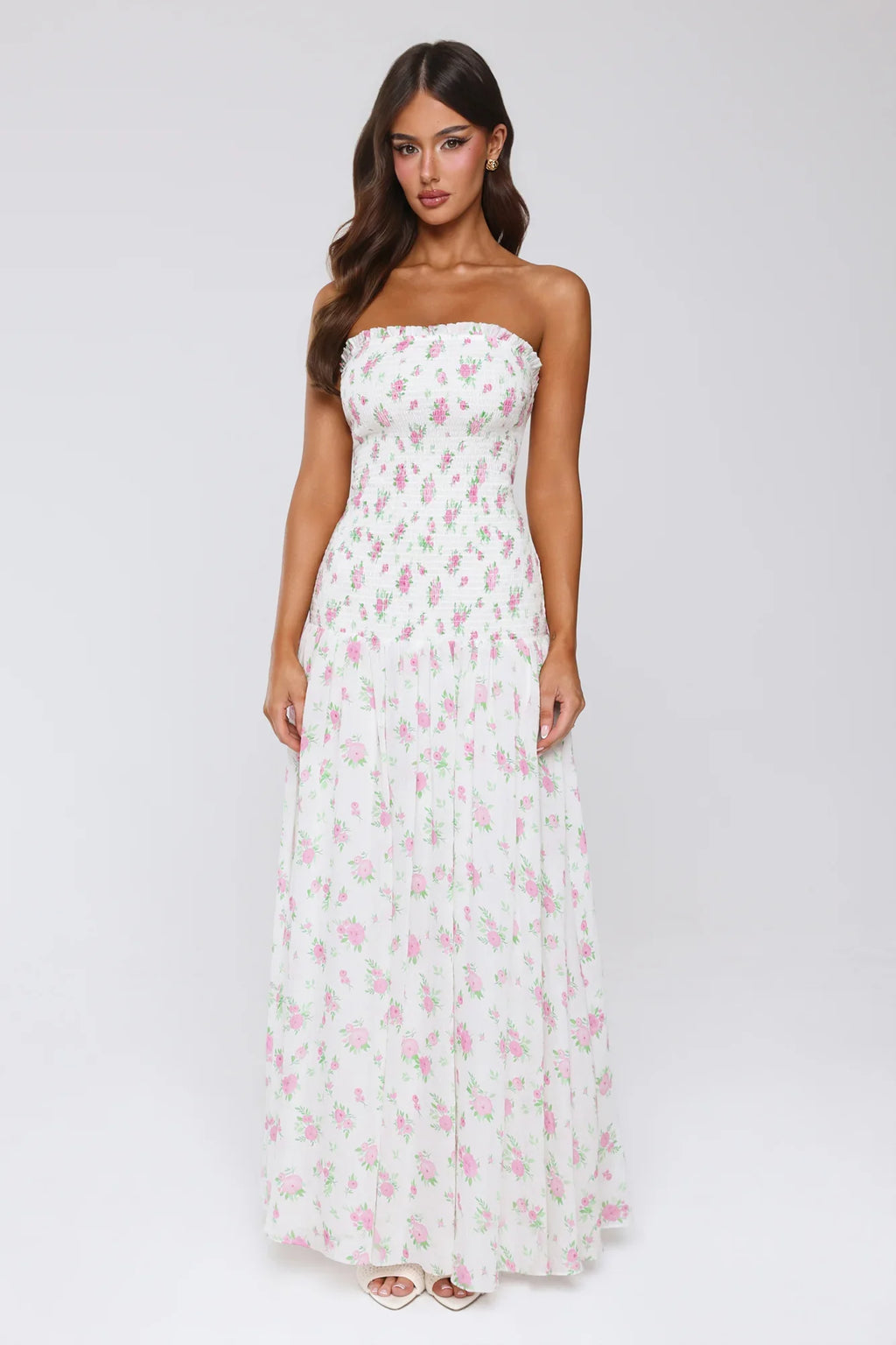 Fantasia Days Strapless Maxi Dress White