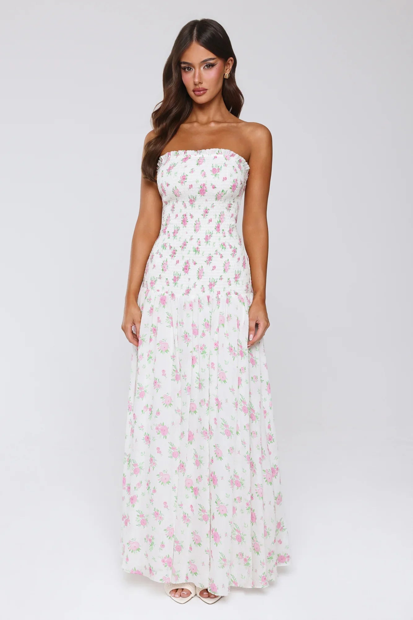 Fantasia Days Strapless Maxi Dress White