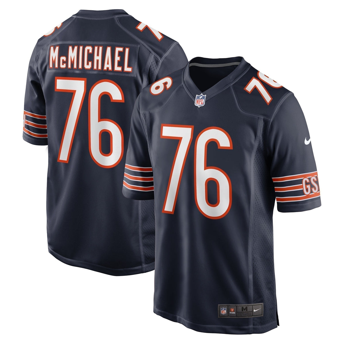 Steve McMichael Chicago Bears Nike  Retired   Game Jersey -  Navy