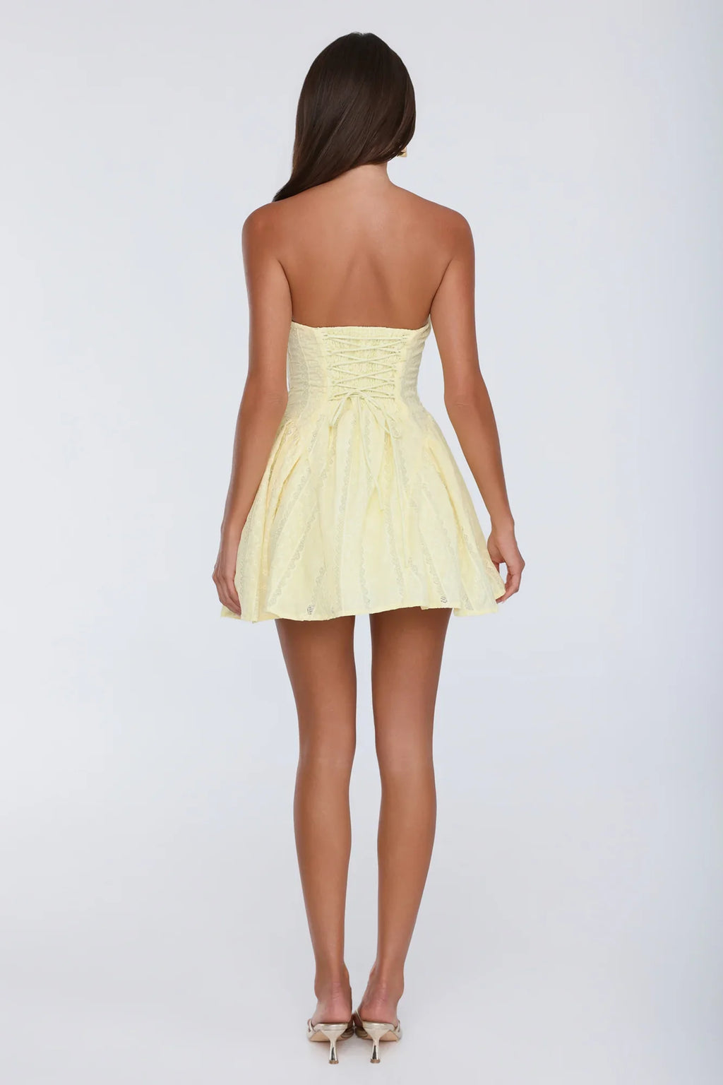 The Perfect Fit Strapless Mini Dress Yellow