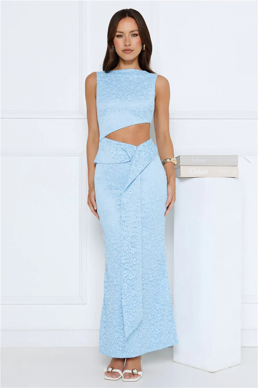 Kiss Me Quick Maxi Dress Blue