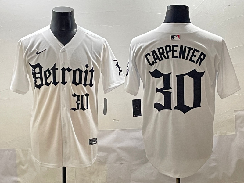 Men's Detroit Tigers Kerry Carpenter #30 White Game Jersey