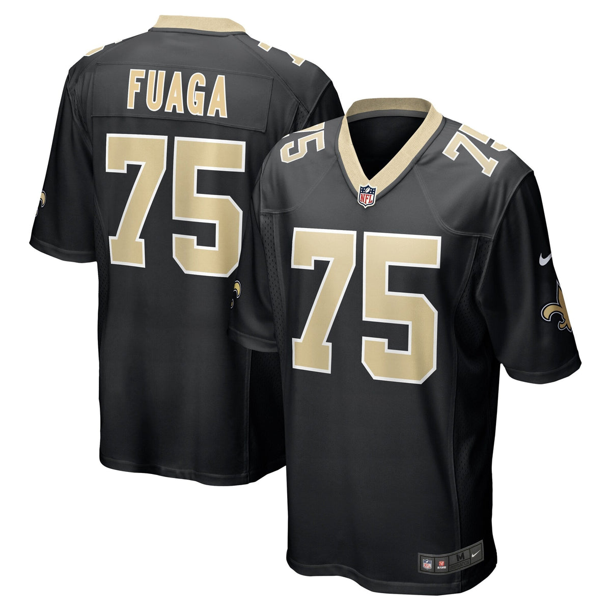 Taliese Fuaga New Orleans Saints Nike    Game Jersey - Black