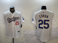 Men's Los Angeles Dodgers Tommy Edman #25 White Game Player Jersey