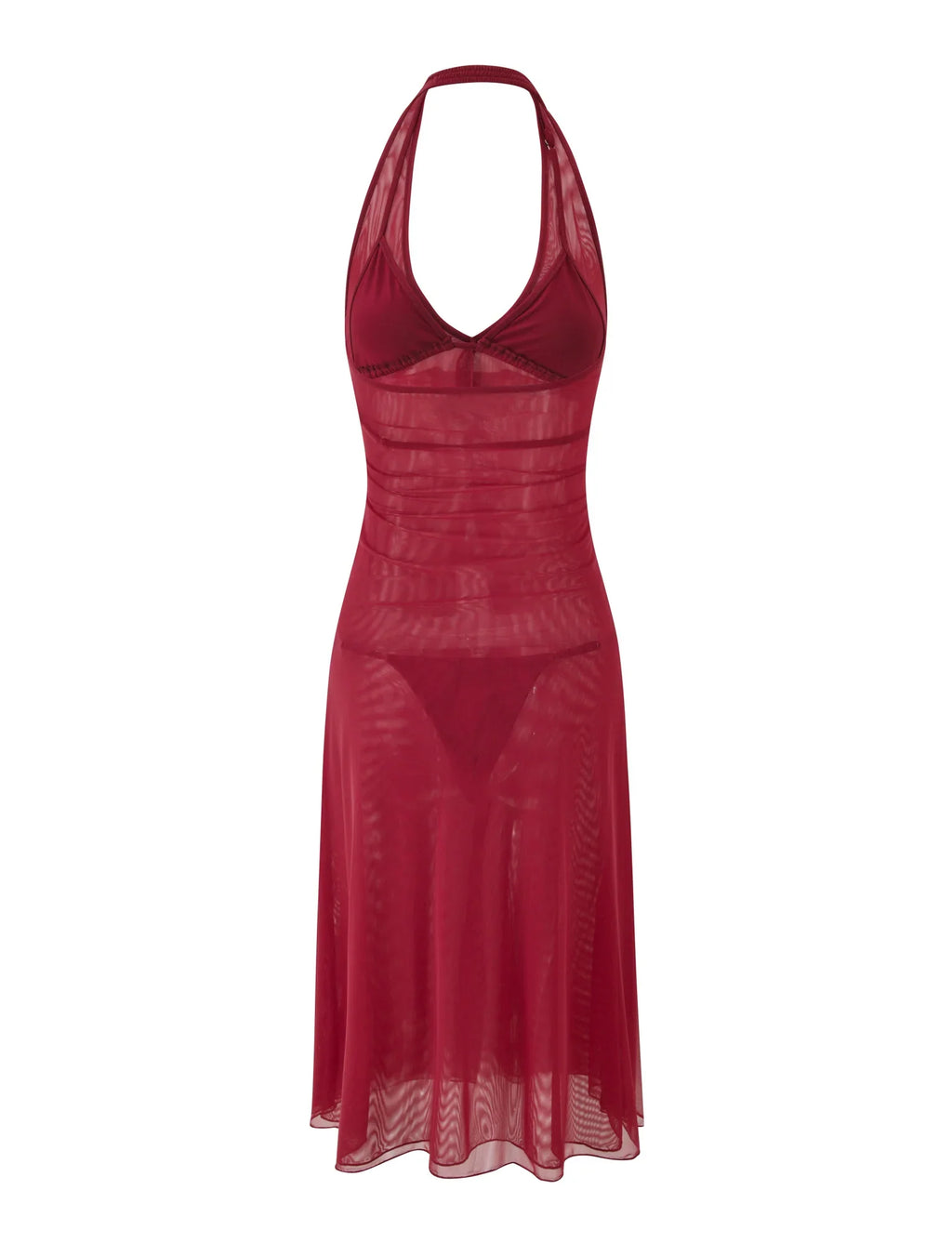ASH MIDI DRESS - RED