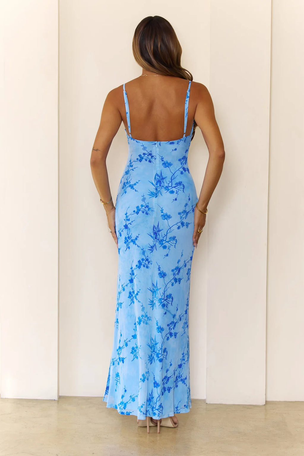 Pretty Vibes Only Maxi Dress Blue