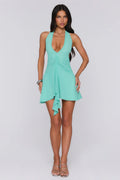 Pretty Easy Halter Knit Mini Dress Mint