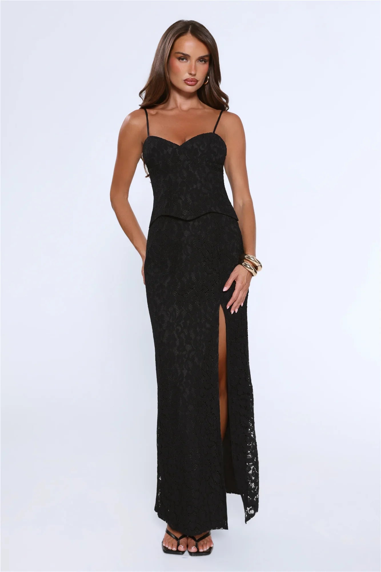 Blossom At Dusk Maxi Dress Black