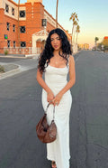Elora White Lace Maxi Dress