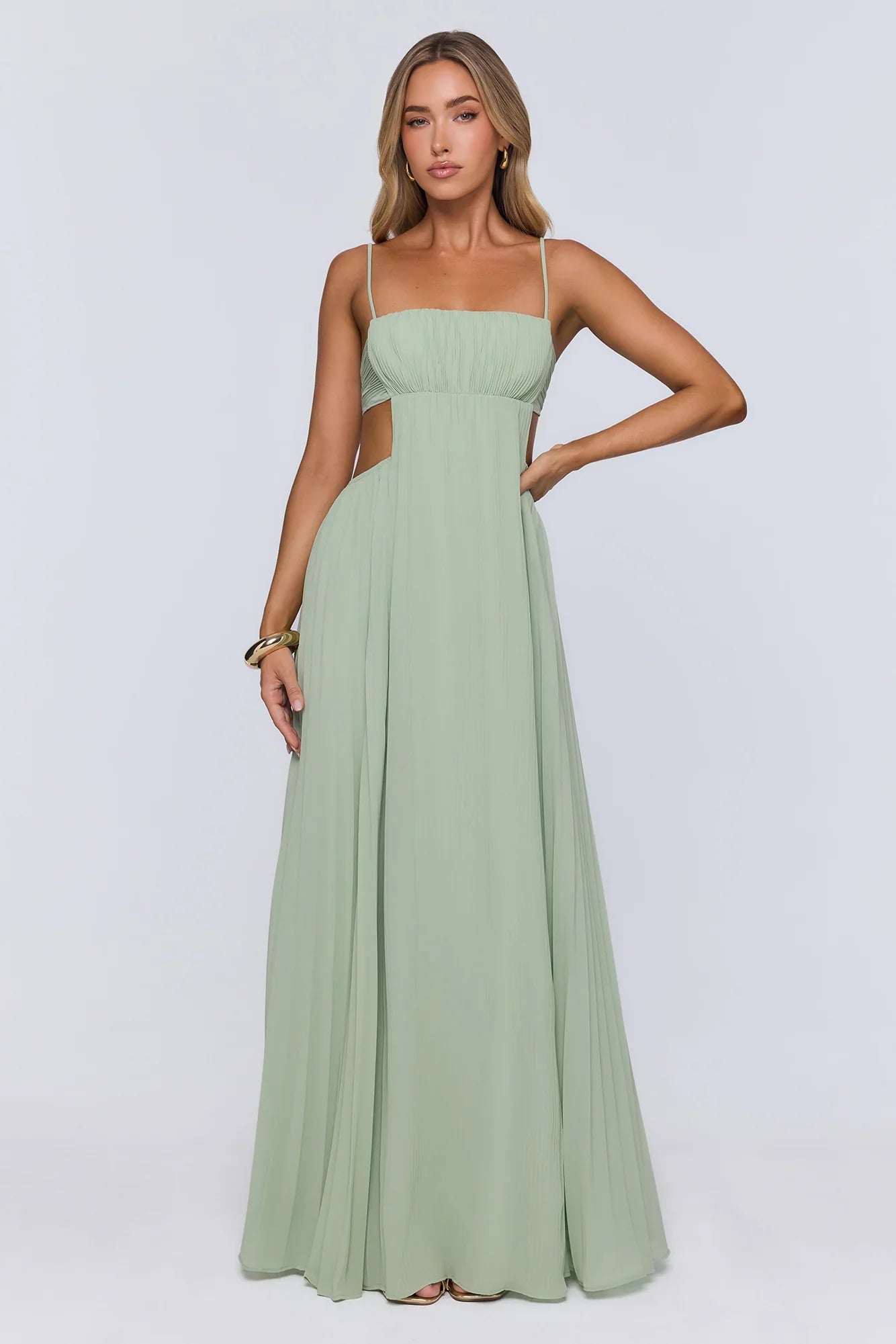 Polished Agenda Maxi Dress Sage