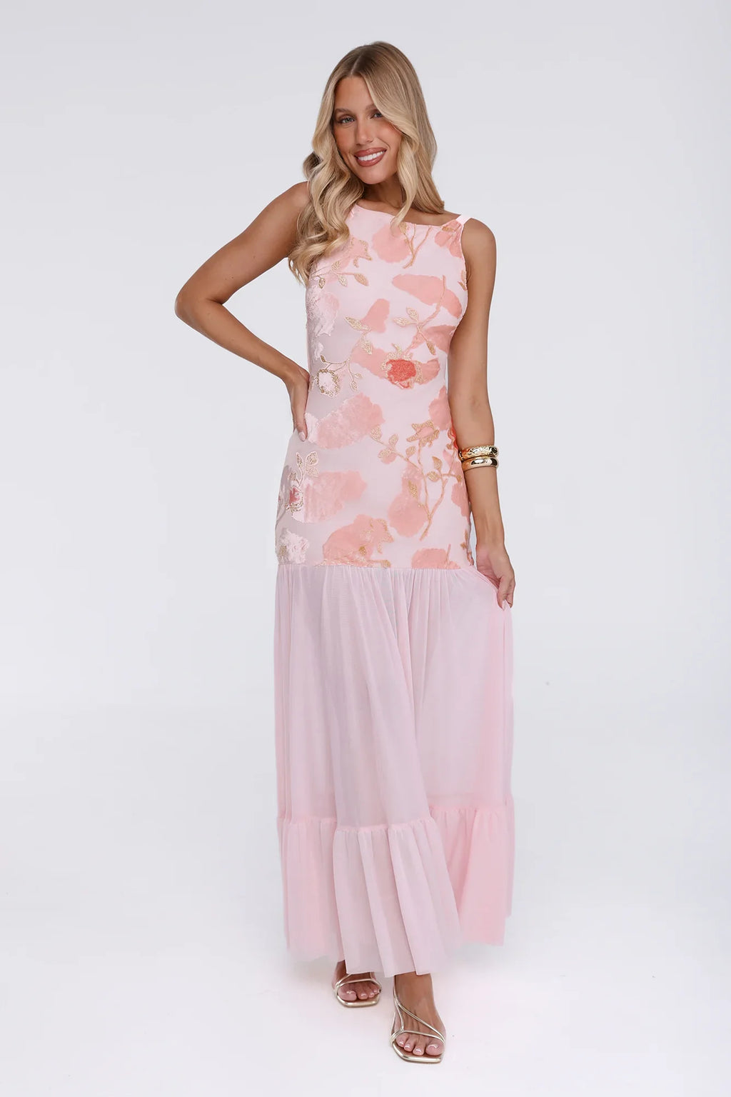 Sunlit Sonata Maxi Dress Pink