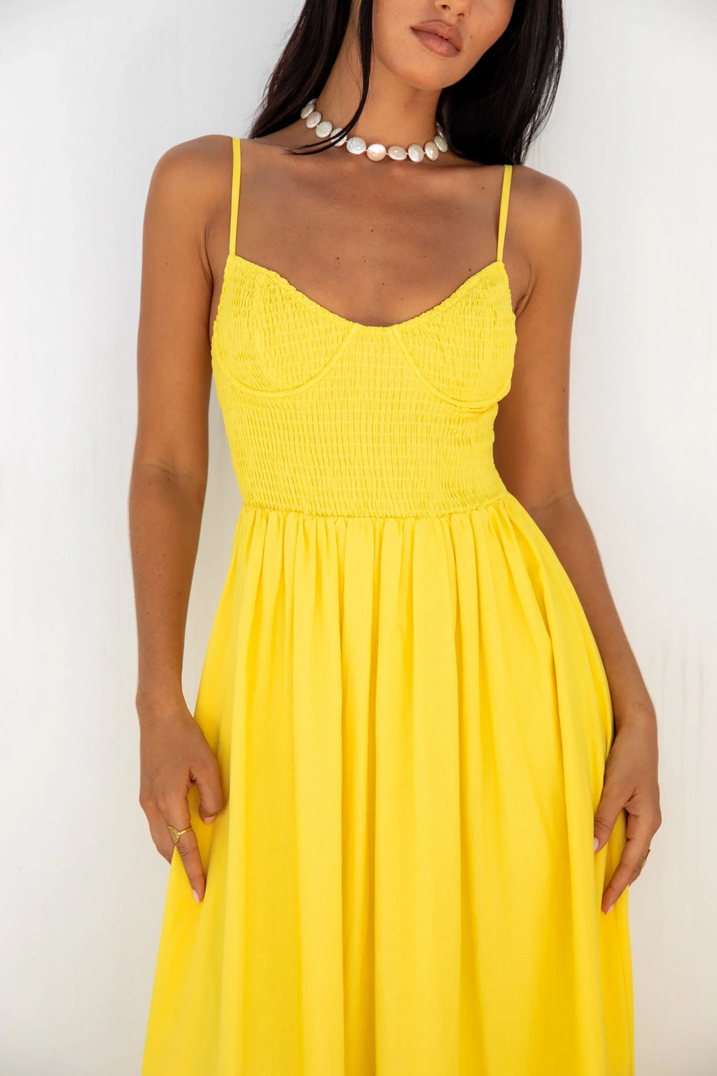 Blushing Lovers Maxi Dress Yellow