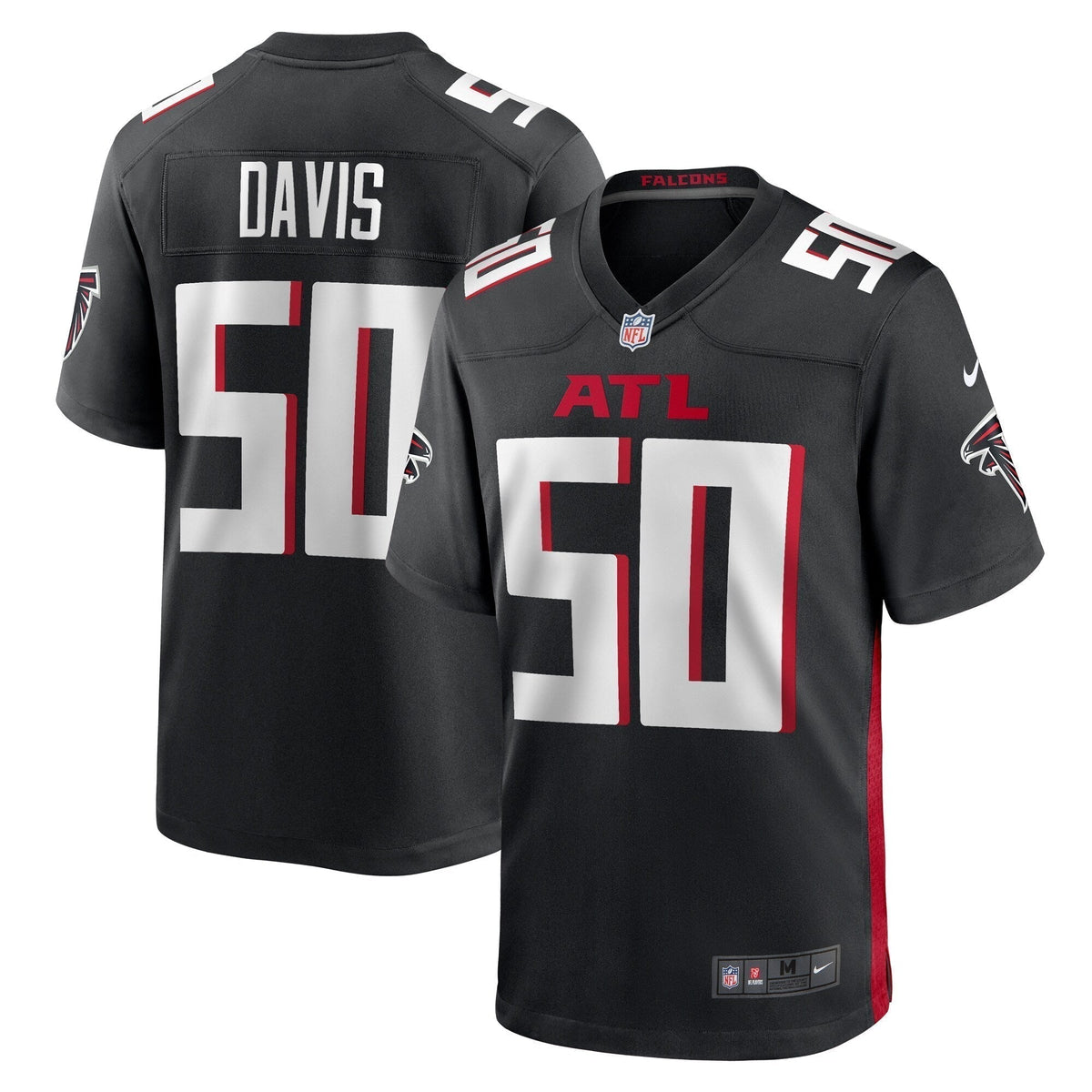 Tae Davis Atlanta Falcons Nike Team Game Jersey -  Black