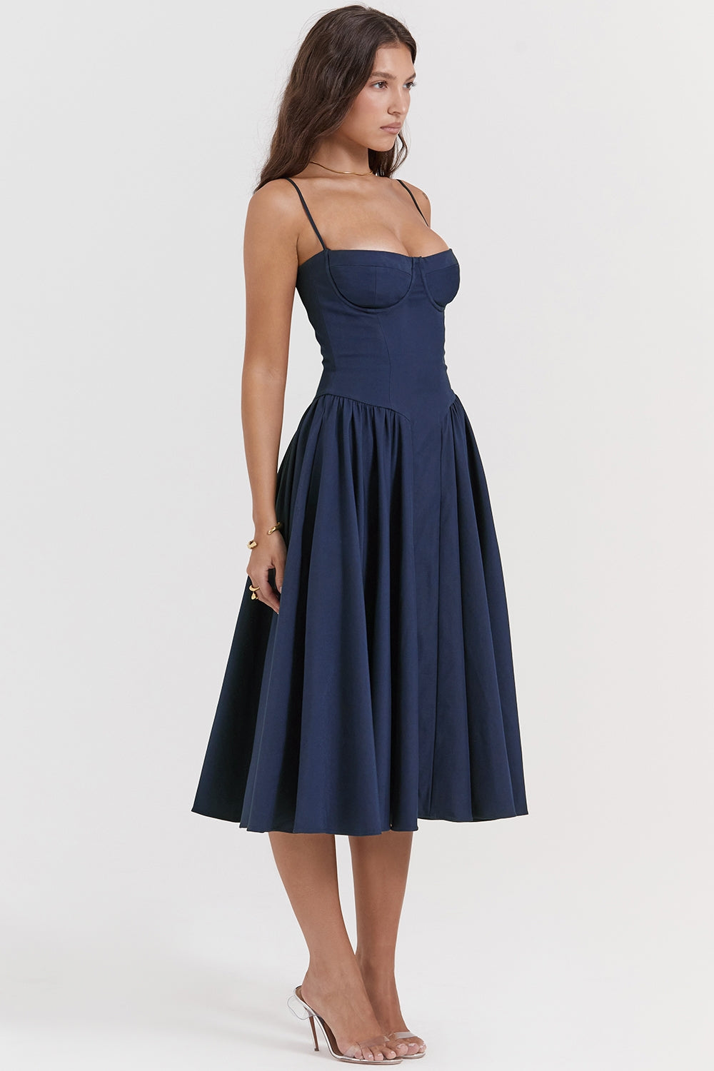 french navy corset sundress