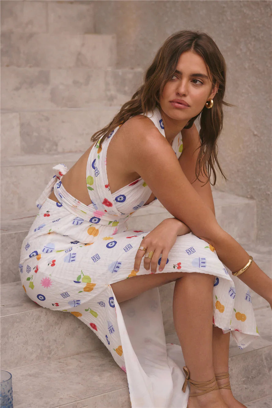 Marici Maxi Dress Santorini Print