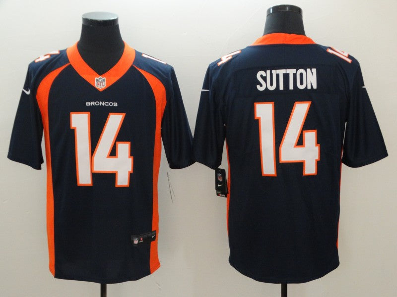 Men's Denver Broncos Courtland Sutton #14 Navy Game Jersey1