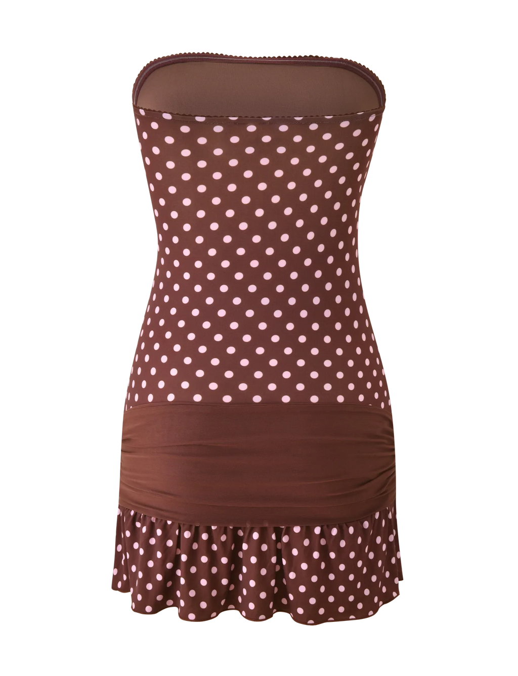 TOVE MINI DRESS - CHOCOLATE POLKA DOT