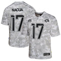 Puka Nacua #17 Los Angeles Rams Arctic Camo 2024 Salute to Service YOUTH Jersey - National Football League 2024