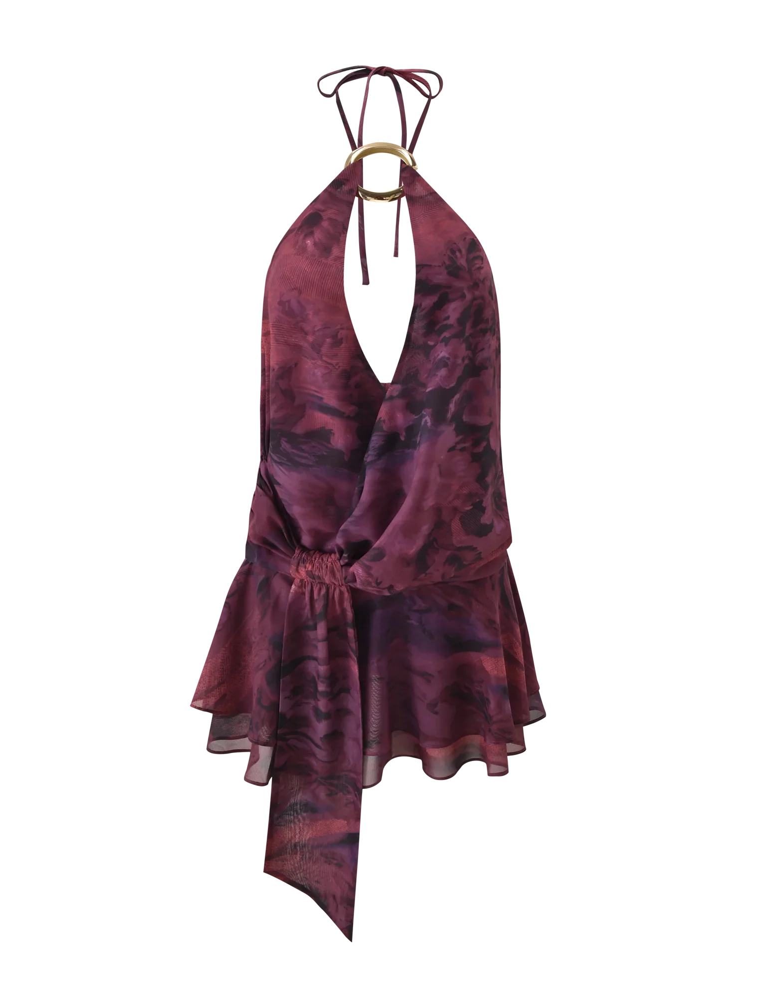 INDIGO MINI DRESS 2.0 - BURGUNDY ROMANTICA